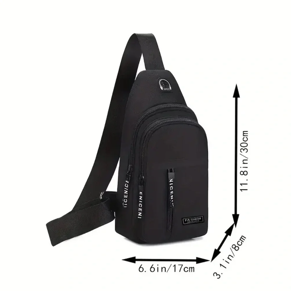 New! Boss Bags Waterproof Nylon Sling Bag Backpack Gray Mens Travel Work School